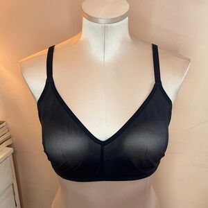 Negative Underwear Sieve Non-Wire Bra Black Mesh Sheer Size 4 Adjustable Straps